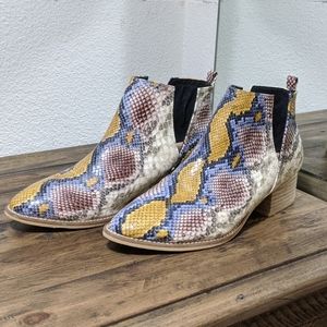 Snakeskin Booties